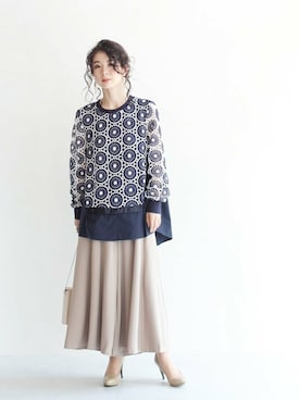 「FRENCH PAVE」｜こじまゆCAWAIIスタッフさん（レディース・155cm）の秋コーディネート