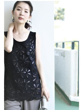「FRENCH PAVE」｜こじまゆCAWAIIスタッフさん（レディース・155cm）の秋コーディネート