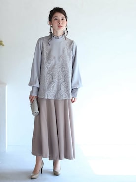 「FRENCH PAVE」｜CAWAIIスタッフさん（レディース・155cm）の秋コーディネート