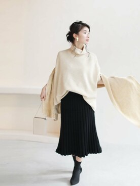 「FRENCH PAVE」｜こじまゆCAWAIIスタッフさん（レディース・155cm）の秋コーディネート