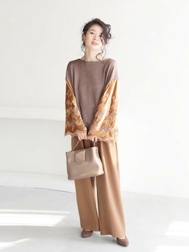 「FRENCH PAVE」｜CAWAIIスタッフさん（レディース・155cm）の秋コーディネート