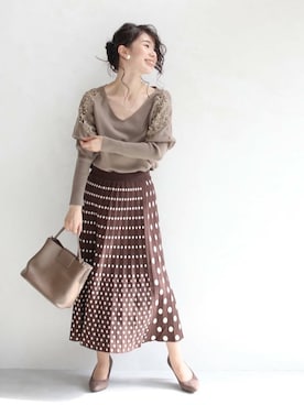 「FRENCH PAVE」｜CAWAIIスタッフさん（レディース・155cm）の秋コーディネート