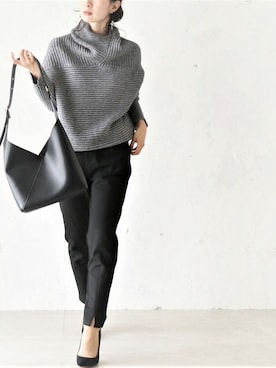 「FRENCH PAVE」｜CAWAIIスタッフさん（レディース・155cm）の秋コーディネート
