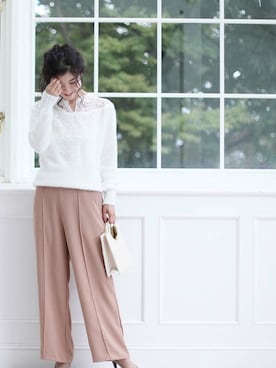 「FRENCH PAVE」｜CAWAIIスタッフさん（レディース・155cm）の秋コーディネート