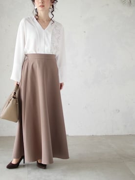 「FRENCH PAVE」｜CAWAIIスタッフさん（レディース・155cm）の冬コーディネート