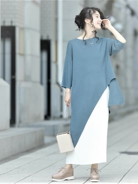 「FRENCH PAVE」｜CAWAIIスタッフさん（レディース・155cm）の秋コーディネート