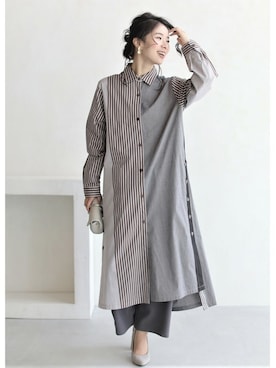 「FRENCH PAVE」｜CAWAIIスタッフさん（レディース・155cm）の秋コーディネート