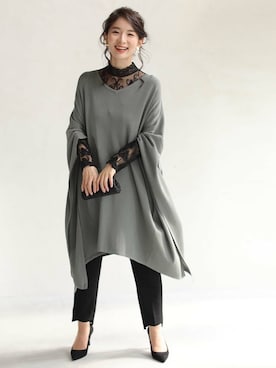 「FRENCH PAVE」｜CAWAIIスタッフさん（レディース・155cm）の秋コーディネート