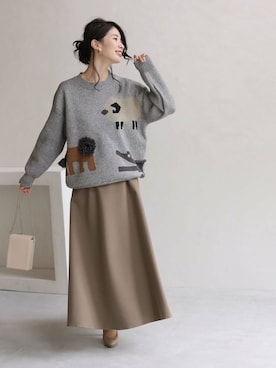 「FRENCH PAVE」｜CAWAIIスタッフさん（レディース・155cm）の秋コーディネート