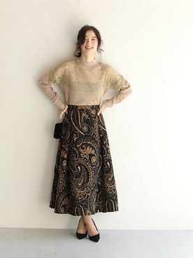 「FRENCH PAVE」｜CAWAIIスタッフさん（レディース・155cm）の秋コーディネート