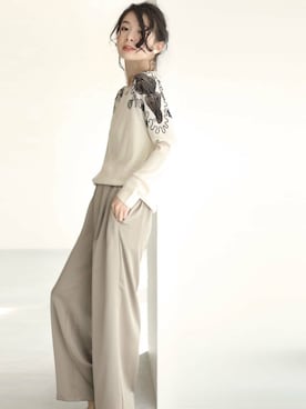 「FRENCH PAVE」｜CAWAIIスタッフさん（レディース・155cm）の秋コーディネート