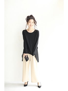 「FRENCH PAVE」｜CAWAIIスタッフさん（レディース・155cm）の秋コーディネート
