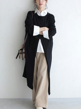 「FRENCH PAVE」｜CAWAIIスタッフさん（レディース・155cm）の冬コーディネート