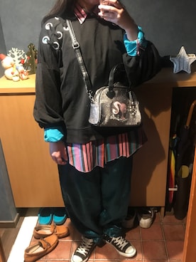 「Barbie（バービー）のアイテム（バッグ）」を使った、𝓢さん（レディース・168cm）の春コーディネート