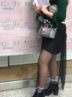 「Barbie（バービー）のアイテム（バッグ）」を使った、𝓢さん（レディース・168cm）の春コーディネート