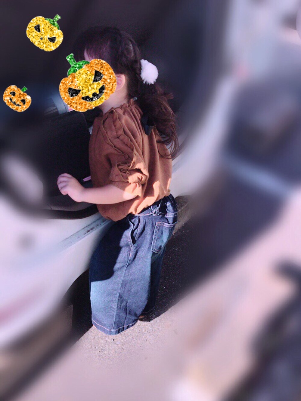 「wearhalloween2017、おんなのこ、3歳、キッズコーデ、プチプラ」｜「Honeysのアイテム（ヘアゴム、ホワイト系）」を使った、maya.さん（キッズ・100cm）の秋コーディネートの1枚目の写真