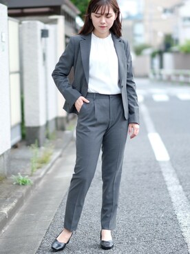 スーツパンツを使った チェック のレディース人気ファッションコーディネート Wear