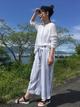 「GAP（ギャップ）のアイテム（パンツ）」を使った、Aichanさん（レディース・158cm）の春コーディネート