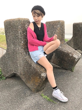 「GAP（ギャップ）のアイテム（パンツ）」を使った、Aichanさん（レディース・158cm）の夏コーディネート