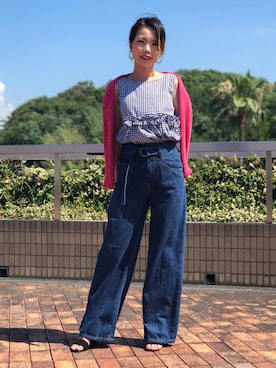 「GAP（ギャップ）のアイテム（パンツ）」を使った、Aichanさん（レディース・158cm）の夏コーディネート