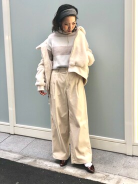 「GAP（ギャップ）のアイテム（ブルゾン）」を使った、Aichanさん（レディース・158cm）の冬コーディネート