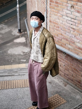 「HUNTISM（ハンティズム）のアイテム」を使った、Chavy.aiさん（メンズ・180cm）の冬コーディネート