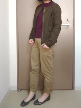 「YECCA VECCA（イェッカヴェッカ）のアイテム（その他アウター）」を使った、mamittyさん（レディース・156cm）の秋コーディネート