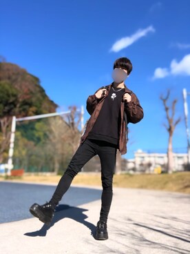 「ADRER（アドラー）のアイテム（バッグ）」を使った、yusuke(相互)さん（メンズ・178cm）の冬コーディネート