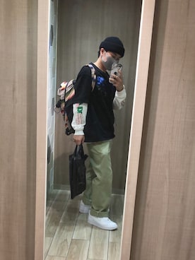 「BURTON（バートン）のアイテム（バックパック/リュック）」を使った、dazzさん（メンズ・162cm）の秋コーディネート