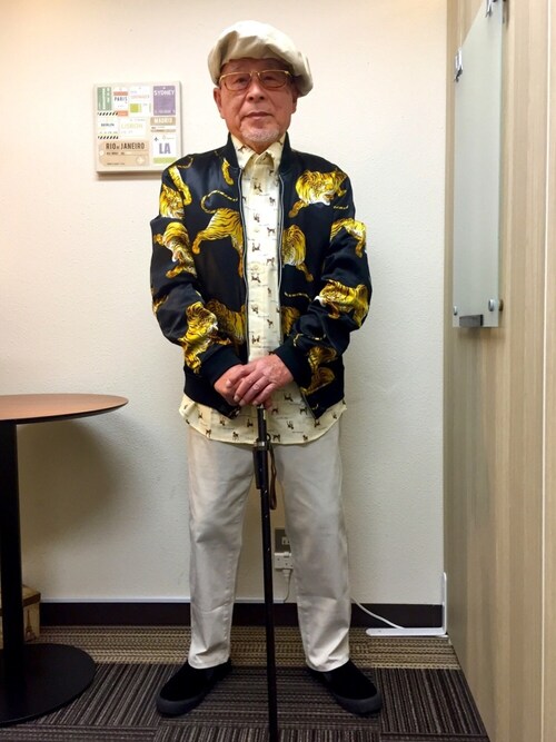 よしやす（85歳）｜WACKO MARIAのスカジャンを使ったコーディネート - WEAR