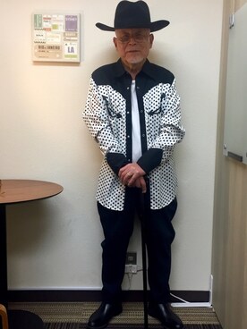 よしやす（85歳）さんの（白山眼鏡店 | ハクサンメガネテン）を使ったコーディネート
