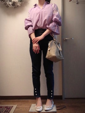 「Jayro（ジャイロ）のアイテム（トップス）」を使った、Ruthさん（レディース・163cm）の春コーディネート