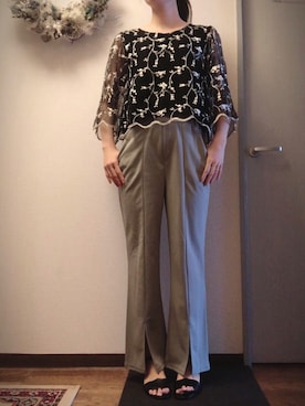 「Jayro（ジャイロ）のアイテム（トップス）」を使った、Ruthさん（レディース・163cm）の夏コーディネート