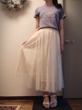 「Roots Canadaのアイテム（トップス）」を使った、Ruthさん（レディース・163cm）の夏コーディネート