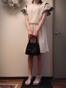 「NaRaYaのアイテム」を使った、Ruthさん（レディース・163cm）の夏コーディネート