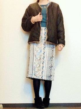 「リバーシブル」｜「アイテム（ブーティ）」を使った、Ruthさん（レディース・163cm）の秋コーディネート