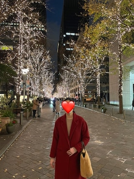 「FREE'S MART（フリーズマート）のアイテム（チェスターコート）」を使った、Ruthさん（レディース・163cm）の冬コーディネート