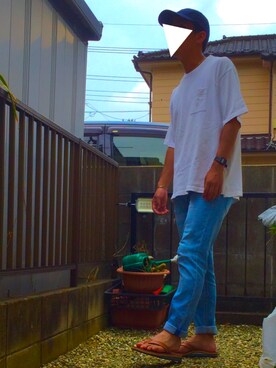 「アイテム（バングル/リストバンド）」を使った、ひかにんじんさん（メンズ・168cm・20代）の夏コーディネート