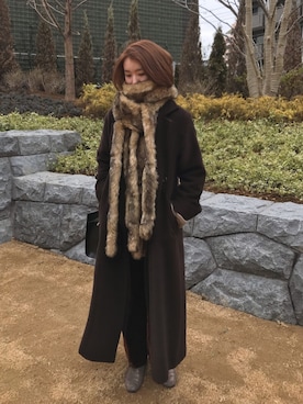 「ブロンズ」｜「アイテム（バッグ）」を使った、gassyさん（レディース・165cm）の冬コーディネート