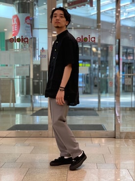 「SLACK FOOTWEAR（スラックフットウェア）のアイテム」を使った、UR_SkmK.さん（メンズ・167cm）の春コーディネート