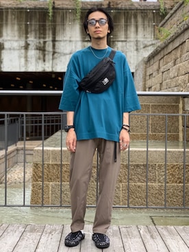 「CODY SANDERSON（コディサンダーソン）のアイテム（アクセサリー）」を使った、UR_SkmK.さん（メンズ・167cm）の夏コーディネート