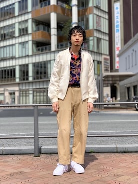 「CHRISTIAN DADA（クリスチャンダダ）のアイテム（ブルゾン）」を使った、UR_SkmK.さん（メンズ・167cm）の春コーディネート