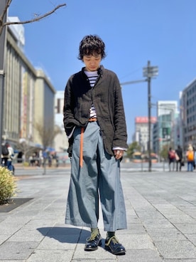 「08sircus（ゼロエイトサーカス）のアイテム」を使った、UR_SkmK.さん（メンズ・167cm）の春コーディネート