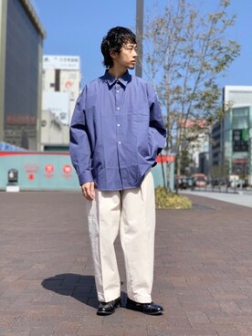 「URBAN RESEARCH（アーバンリサーチ）のアイテム（チノパンツ）」を使った、UR_SkmK.さん（メンズ・167cm）の春コーディネート