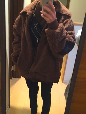 「リドム黒スキニー」｜ゆーごさん（メンズ・170cm）の冬コーディネート