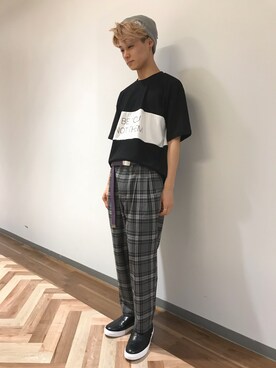 「RAGEBLUE（レイジブルー）のアイテム（スリッポン）」を使った、Kaito.Nさん（メンズ・167cm）の夏コーディネート