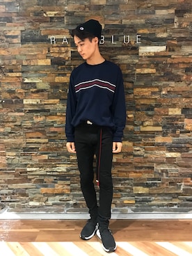 「RAGEBLUE（レイジブルー）のアイテム（ニットキャップ/ビーニー）」を使った、Kaito.Nさん（メンズ・167cm）の夏コーディネート