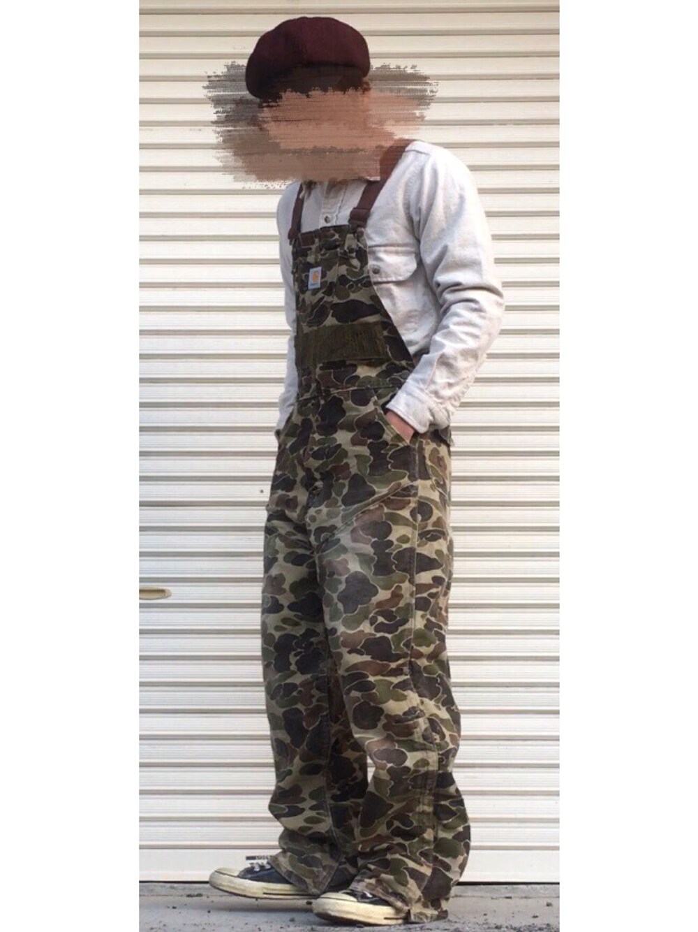 Carharttのサロペット/オーバーオール（グリーン系）を使った