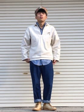 「goslowcaravan」｜✔︎かっちゃんさん（メンズ・170cm）の春コーディネート