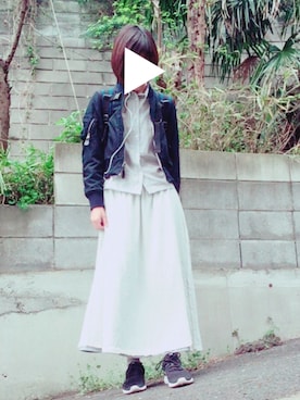 「And A（アンドエー）のアイテム（ブルゾン）」を使った、yuaさん（レディース・165cm）の春コーディネート